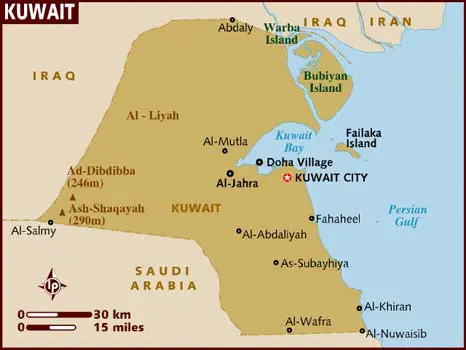 map_of_kuwait